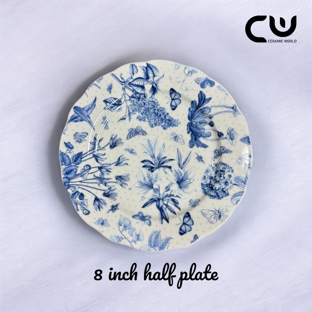 Botanic blue Half Plate - 8 inch - 39HP